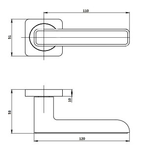 Ручка Vettore R06.031 MSC (Серый Матовый)