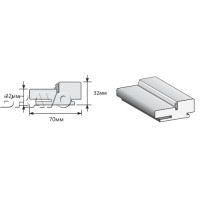 Коробка "Т" 2070*70*32 (у,п), цвет Cream Pro