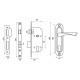 Замок цилиндровый в комплекте с ручкой LOCKSET16.CRONA.4070-1 (KIT P16 4070 CRONA) SN мат.никель