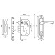 Замок цилиндровый в комплекте с ручкой LOCKSET15.CRONA.4061-3 (KIT P15 4061/3 CRONA) AB бронза