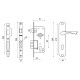 Замок цилиндровый в комплекте с ручкой LOCKSET90.CRONA.4585-3 (KIT P90 4585/3 CRONA) SN мат.никель