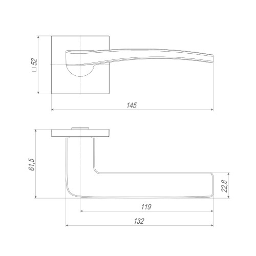 Ручка раздельная K.JS51.FAME (FAME JS) SN-3 матовый никель
