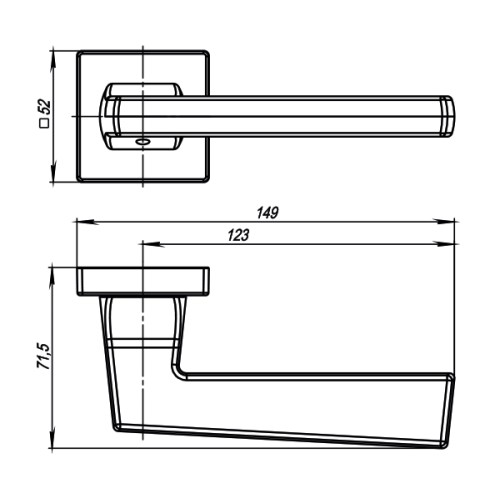 Ручка раздельная K.USQ52.GROOVE (GROOVE USQ5) BB/SBB-17 кор.бронза/мат.кор.бронза
