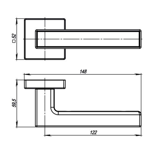 Ручка раздельная K.USQ52.SCREEN (SCREEN USQ8) BB/SBB-17 кор.бронза/мат.кор.бронза