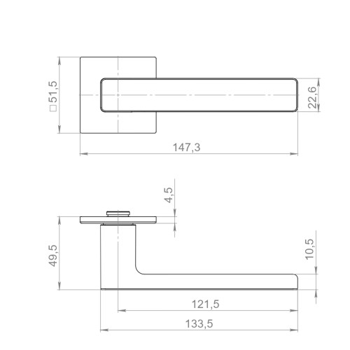Ручка раздельная K.YM.TOFFEE AC-9 медь