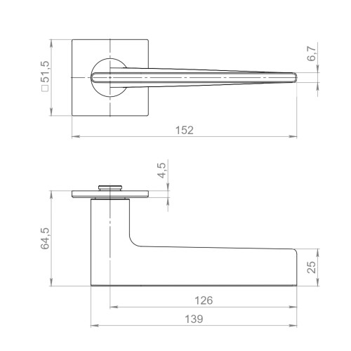 Ручка раздельная K.YM.TRUFFLE MWSC-33 итальянский тисненый