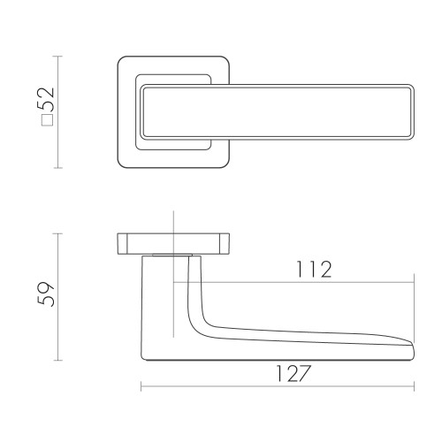 Ручка раздельная K.XM52.DENVER (DENVER XM) GR/CP-23 графит/хром