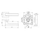Ручка раздельная K.DM51.FLASH (FLASH DM) CP/WH-19 хром/белый