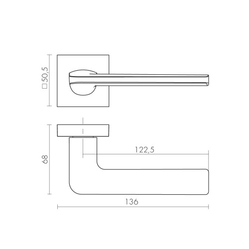 Ручка раздельная K.DM51.FLOW (FLOW DM) SSG-39 сатинированное золото Ручка раздельная K.DM51.FLOW (FLOW DM) SSG-39 сатинированное золото