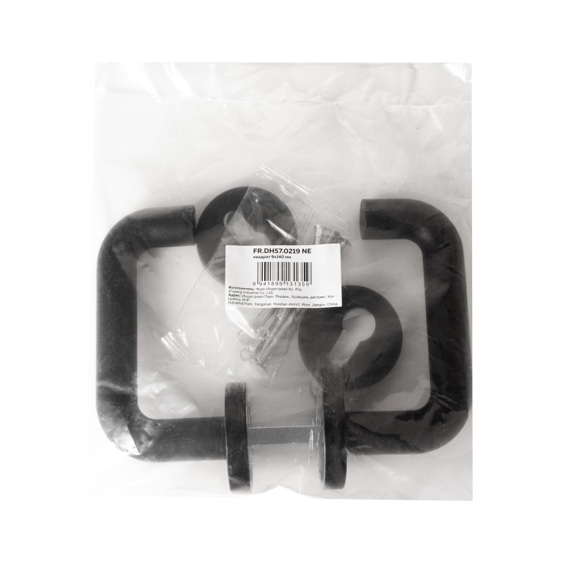 Комплект дверных ручек с накладками под цилиндр FR.DH57.0219 NE (DH-0219 NE) 9x140 мм, BL-24 черный Комплект дверных ручек с накладками под цилиндр FR.DH57.0219 NE (DH-0219 NE) 9x140 мм, BL-24 черный