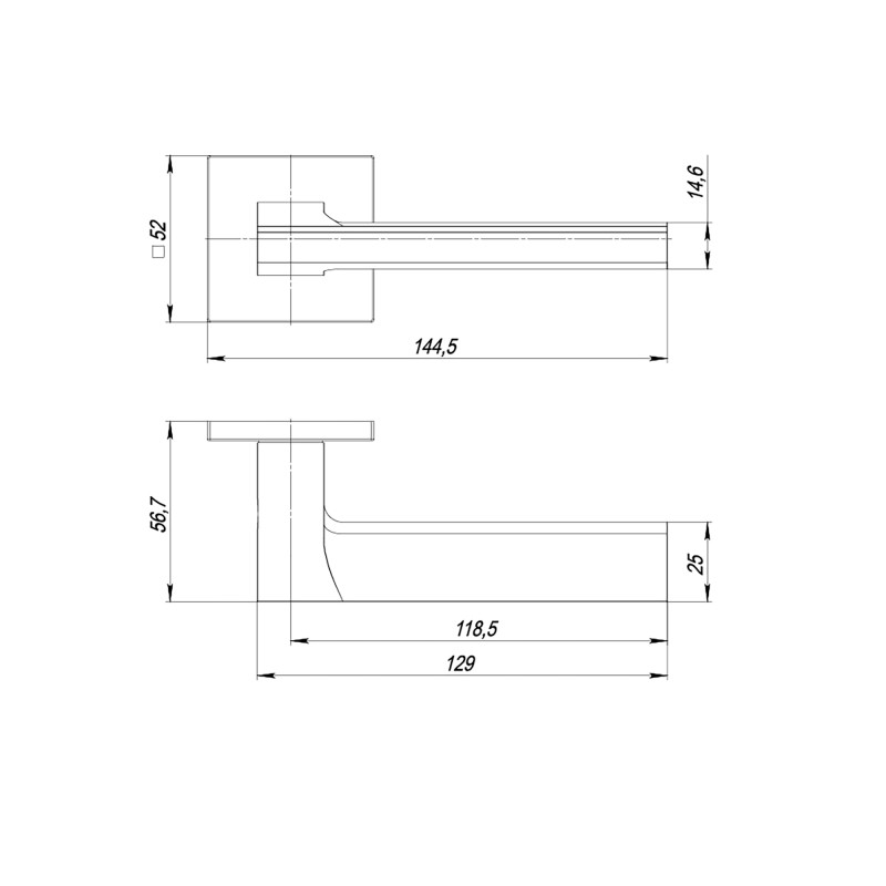 Ручка раздельная K.ARC.Q52.BLADE BL-24 черный Ручка раздельная K.ARC.Q52.BLADE BL-24 черный