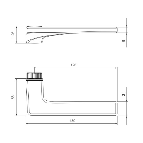 Ручка раздельная K.EL.Q27.ELEN BL-24 черный Ручка раздельная K.EL.Q27.ELEN BL-24 черный