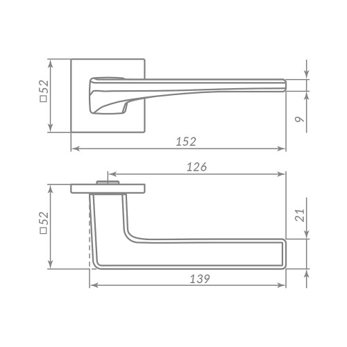 Ручка раздельная K.ARC.Q52.ELEN BL-24 черный Ручка раздельная K.ARC.Q52.ELEN BL-24 черный