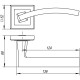 Ручка раздельная K.QL52.NAVY (NAVY QL) GR/CP-23 графит/хром