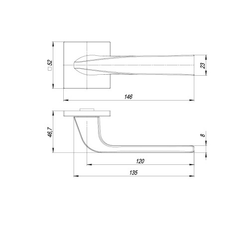 Ручка раздельная K.ARC.Q52.SATURN BL-24 черный Ручка раздельная K.ARC.Q52.SATURN BL-24 черный