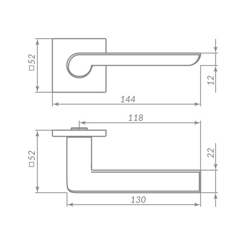 Ручка раздельная K.ARC.Q52.STEP BL-24 черный Ручка раздельная K.ARC.Q52.STEP BL-24 черный