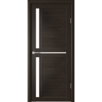 Кельн Эко-шпон, цвет темный кипарис, стекло белое, размер 90*220 см.