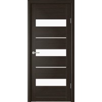 Прага Эко-шпон, цвет темный кипарис, стекло белое, размер 90*220 см.