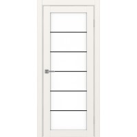 Турин 501АСС.2, цвет Бежевый молдинг алюм.чёрн стекло LACбелый, размер 80*200 см.