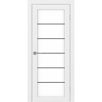 Турин 501АСС.2, цвет Белый лёд, молдинг алюм.чёрный, стекло LACбелый, размер 80*200 см.