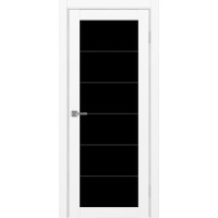 Турин 501АСС.2, цвет Белый снежный молдинг алюм.чёрн стекло LACчерный, размер 80*200 см.