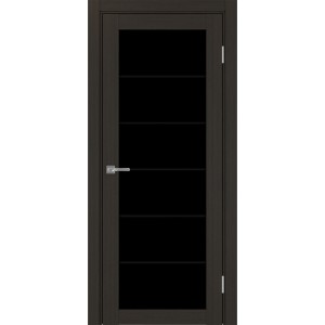Турин 501.2 АСС молдинг SB, цвет венге FL, стекло LACчерный, размер 80*200 см.