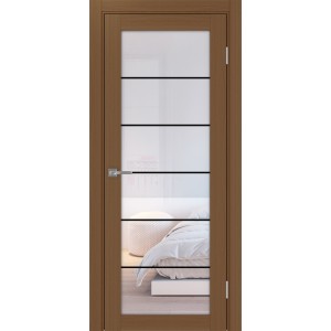 Турин 501.2 АСС молдинг SB, цвет орех NL, стекло Прозрачное, размер 80*200 см.