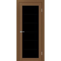 Турин 501АСС.2, цвет Орех NL молдинг алюм.чёрн стекло LACчерный, размер 80*200 см.