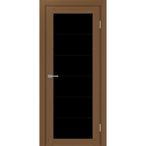 Турин 501.2 АСС молдинг SB, цвет орех NL, стекло LACчерный, размер 80*200 см.