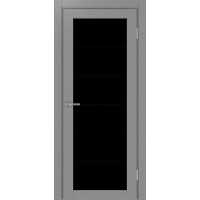 Турин 501АСС.2, цвет Серый молдинг алюм.чёрн стекло LACчерный, размер 80*200 см.