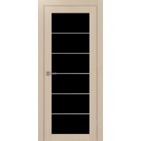 Турин 501АСС.2, цвет Дуб беленый FL, молдинг алюм.хром стекло LACчерный, размер 80*200 см.