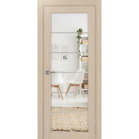 Турин 501АСС.2, цвет Дуб беленый FL, молдинг алюм.хром стекло Зеркало/Зеркало, размер 80*200 см.