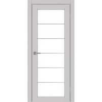 Турин 501АСС.2, цвет Пепельный молдинг алюм.хром стекло LACбелый, размер 80*200 см.