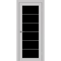 Турин 501АСС.2, цвет Пепельный молдинг алюм.хром стекло LACчерный, размер 80*200 см.