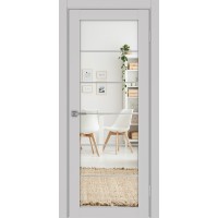 Турин 501АСС.2, цвет Пепельный молдинг алюм.хром стекло Зеркало/Зеркало, размер 80*200 см.