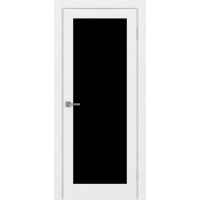 Турин 501.2, цвет Белый лёд, стекло LACчерный, размер 80*200 см.