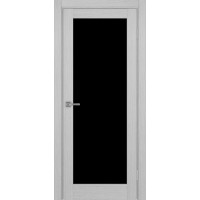 Турин 501.2, цвет Дуб Серый FL стекло LACчерный, размер 80*200 см.