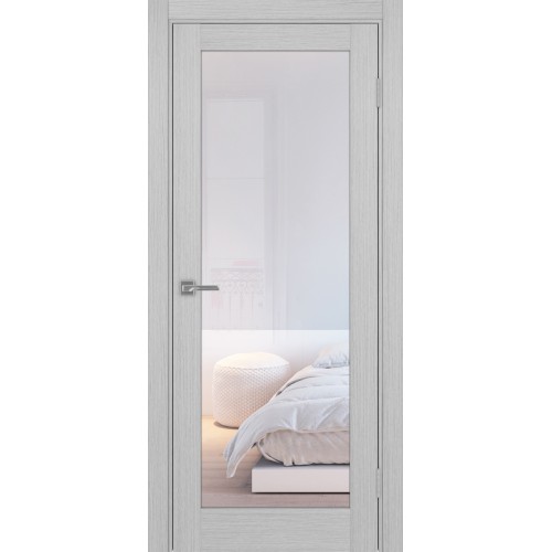 Турин 501.2, цвет Дуб Серый FL стекло Прозрачное, размер 80*200 см.