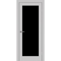 Турин 501.2, цвет Пепельный стекло LACчерный, размер 80*200 см.