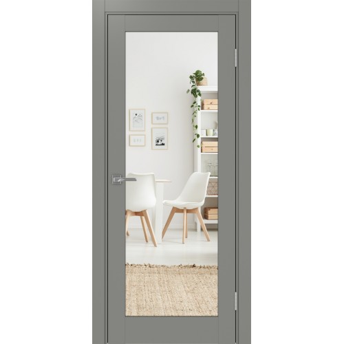 Турин 501.2, цвет серый, заполнение Зеркало, размер 200*80 см.