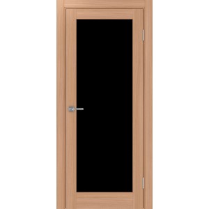 Турин 501.2, цвет ясень тёмный, стекло LACчерный, размер 80*200 см.