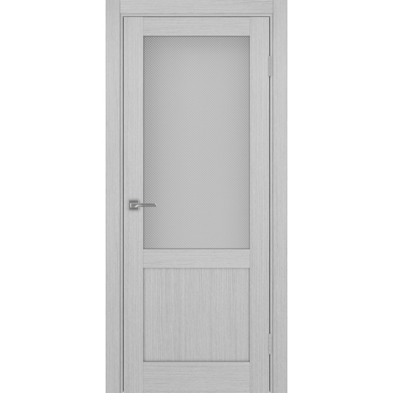 Межкомнатная дверь Турин 502.21, цвет Дуб Серый FL стекло Пунта бесцветное, размер 80*200 см.