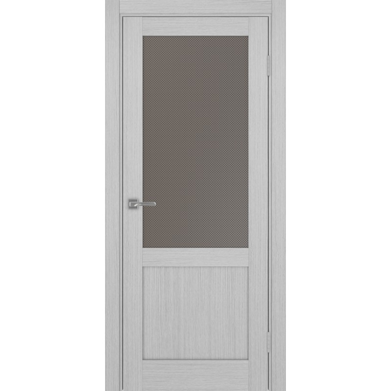 Межкомнатная дверь Турин 502.21, цвет Дуб Серый FL стекло Пунта бронзовое, размер 80*200 см.