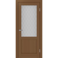 Турин 502.21, цвет Орех NL стекло Кристалл б.цв размер 80*200 см.