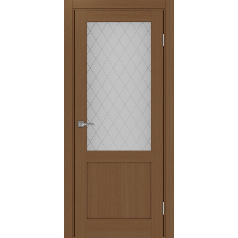 Межкомнатная дверь Турин 502.21, цвет орех NL, заполнение Кристалл бесцветное, размер 200*80 см.