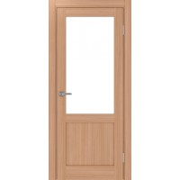 Турин 502.21, цвет ясень тёмный, стекло LACбелый, размер 80*200 см.