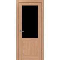Турин 502.21, цвет ясень тёмный, стекло LACчерный, размер 80*200 см.