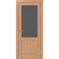 Турин 502.21, цвет ясень тёмный, стекло Графит матовое, размер 80*200 см.
