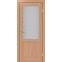 Турин 502.21, цвет ясень тёмный Кристалл бесцветное, размер 80*200 см.