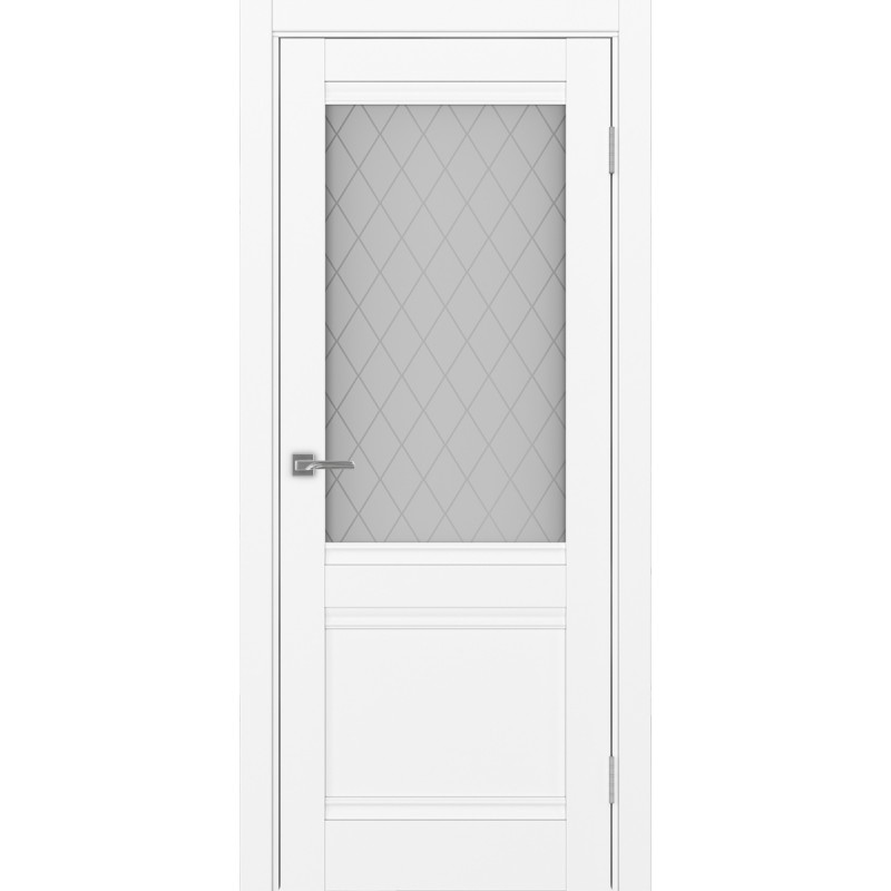 Межкомнатная дверь Турин 502U.21, цвет белый снежный, заполнение Кристалл бесцветное, размер 200*80 см.